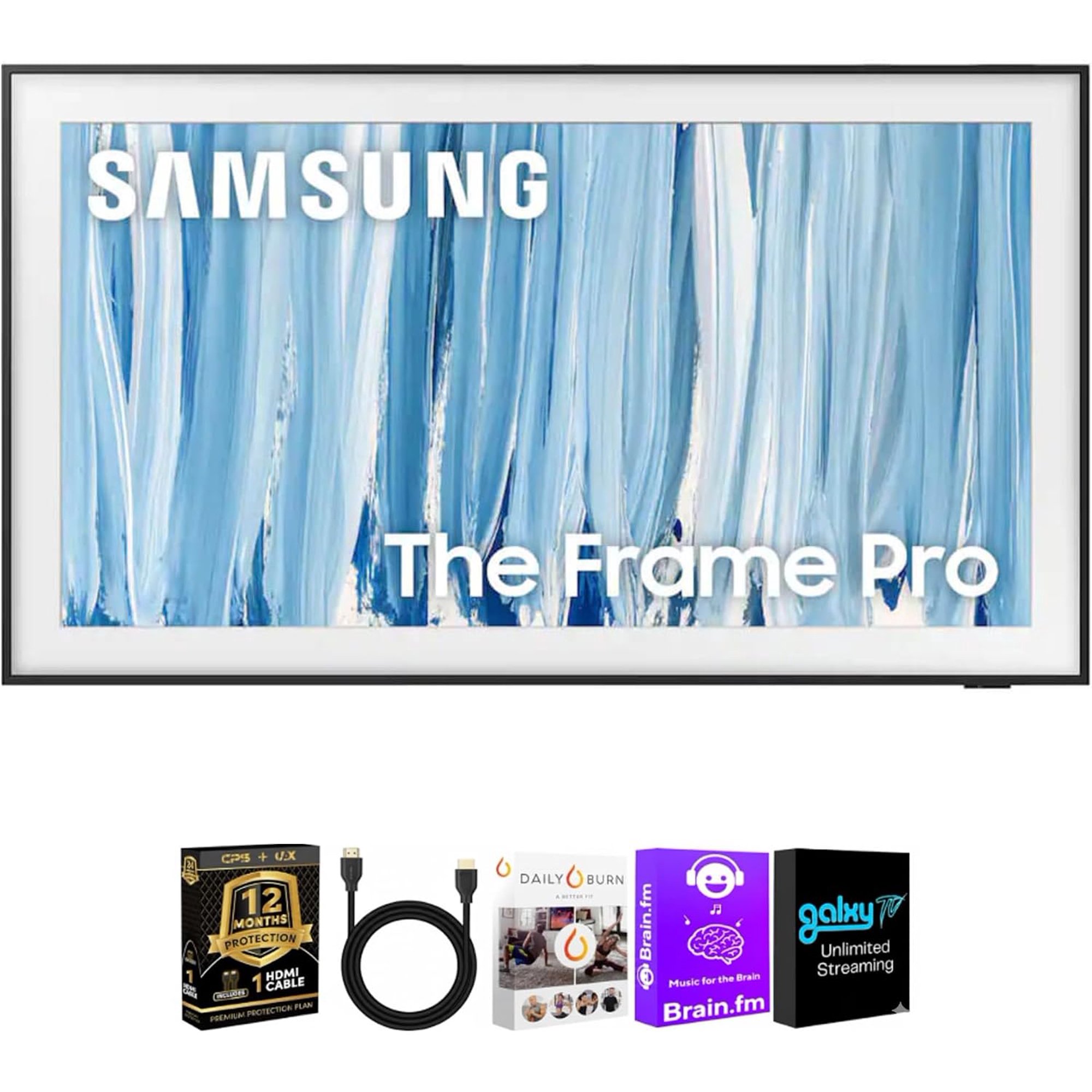 Samsung 55" The Frame Pro LS03HW 4K Smart TV Bundle, QN55LS03HWK1