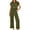 Green, variant on GaThRRgYP Womens Sets Outfit under $10,Women's Summer Two-piece Clothing Set with Lapel and Wide Leg Pants Casual Set