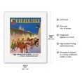 thumbnail image 2 of Guadalajara Mexico - Mexicana Airlines (CMA-Compañía Mexicana de Aviación) - Vintage Airline Travel Poster by Deleve c.1950s - Fine Art Rolled Canvas Print 11in x 14in, 2 of 4
