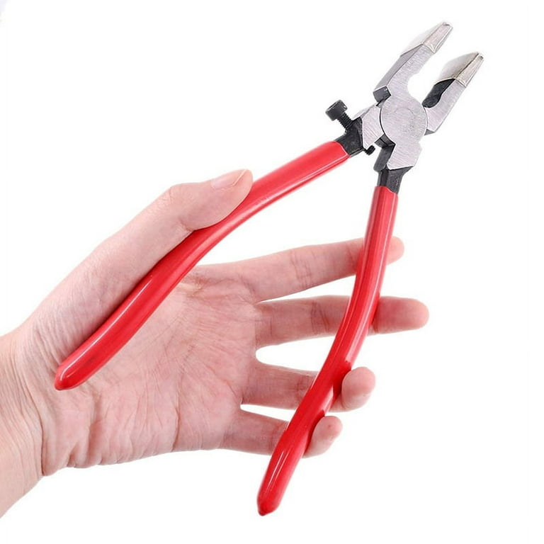 A TO Z GLASS Breaking/Cutting Glass Pliers Stained Glass Tools Flat End  Glass Pliers Flat Glass Trimming Pliers Hand Tool : : Home &  Kitchen