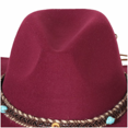 thumbnail image 4 of Ginsiom Western Cowboy Hat for Men Women Roll Up Felt Cowgirl Hat with Belt Buckle, 4 of 4
