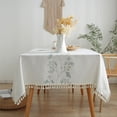 thumbnail image 1 of RKSTN Nappe à Franges et Nappe en Lin Brodée, 1 of 6