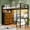 Brown, variant on Afuhokles Full Size Loft Bed with Desk and 8 Storage Drawers, LED Metal Loft Bed with Power Outlet, 2 Shelves and Clothing Rack, White