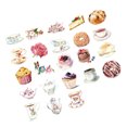 thumbnail image 3 of 46 pegatinas decorativas reutilizables para álbumes de recortes, juego de pegatinas de postre retro para diario, sobre, cuaderno, 3 of 5
