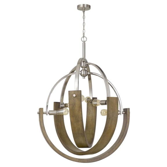 FX-3741-6 Cal Lighting Rauma - 6 Light Chandelier In Traditional Style-46.5 Inches Tall and 34 Inches Wide