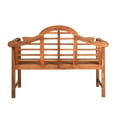 thumbnail image 5 of Lutyens 51.2" 3-Seat Arched 600-Lbs Support Acacia Wood Outdoor Garden Patio Bench, Teak, 5 of 8