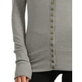 thumbnail image 5 of J. METHOD Women's Snap Button Cardigan Long Sleeve Knit Ribbed Sweater, 5 of 6