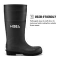 thumbnail image 4 of HISEA Men's Waterproof Rubber Rain Boots with Steel Shank Black Size 6, 4 of 6