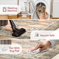 thumbnail image 2 of nuLOOM Gracie SpinClean Distressed Medallion Machine Washable Area Rug, 6' x 9', Gracie Peach, 2 of 14