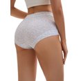 thumbnail image 3 of INSPIRE CHIC Women's Underpants Floral Print High Waisted Full Coverage Tummy Control Briefs S Light Blue, 3 of 5