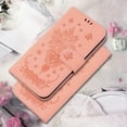 thumbnail image 3 of Allytechgroup Flower Embossed Flip Stand Cards Slots Shockproof Hand Wrist Wallet Case Cover for  Samsung Galaxy A05S, Pink, 3 of 6