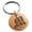Rose, variant on Stainless Steel Letter M Initial Royal Monogram Engraved Small Medallion Circle Charm Keychain Keyring