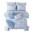 thumbnail image 4 of NSH by New Sega Home Annabelle 10-Piece Blue Comforter Set, Queen, 4 of 14