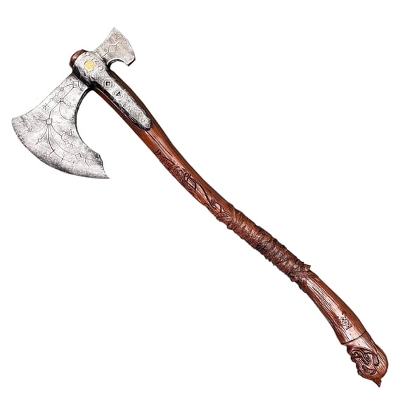 Fantasy Axe Kratos Leviathan Foam Axe Props Replica. for Collection, Gift, Cosplay at Anime Show and Outdoor Fair Brown
