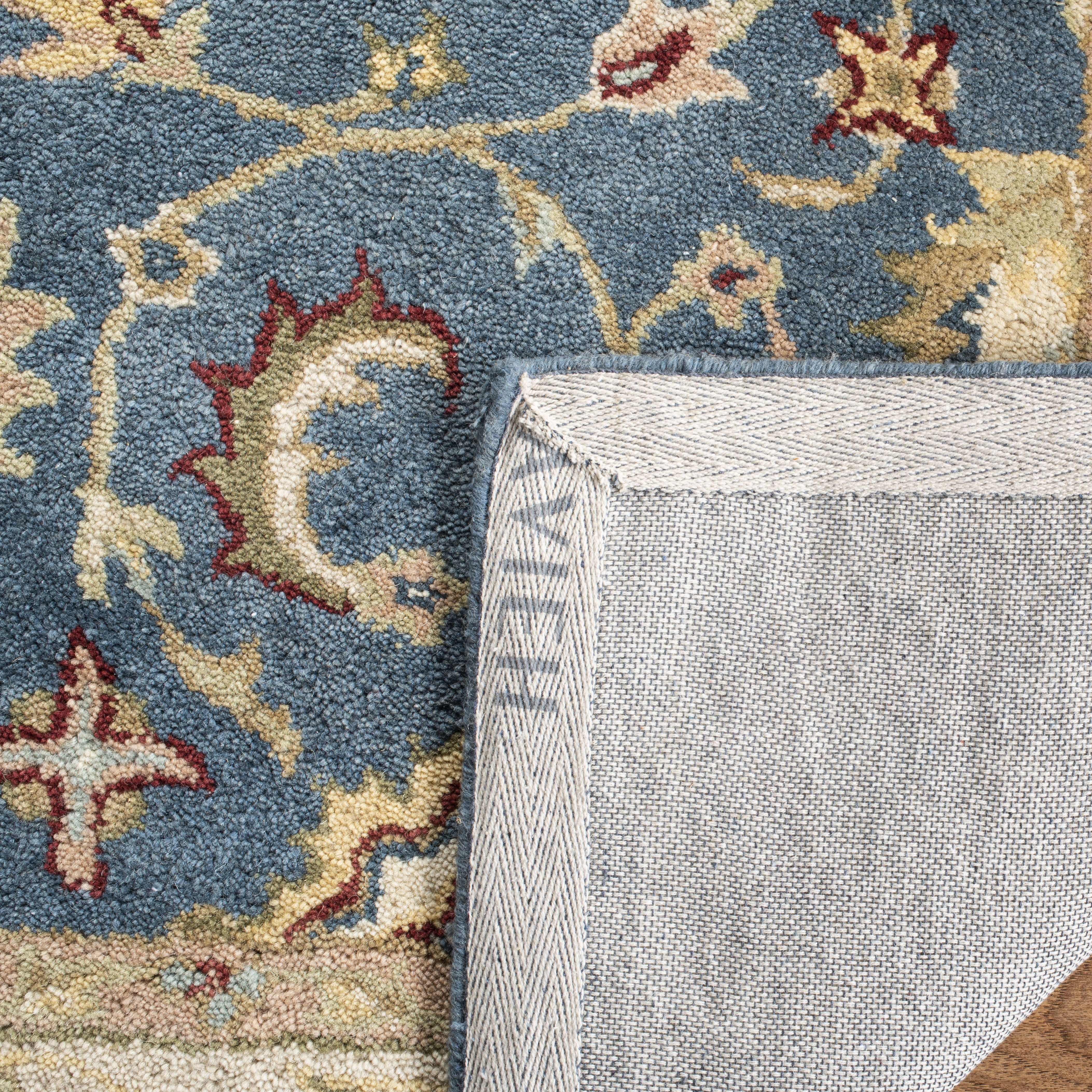 SAFAVIEH Antiquity Anderson Oriental Wool Runner Rug, Blue/Beige, 2'3" x 12'
