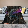 thumbnail image 2 of ARISTURING Galaxy Dragon Throw Blanket Outer Space Starry Sky Sherpa Blanket for Kids Boys Girls Jungle Animals Dragon Fuzzy Blanket for Sofa Bed Couch Colorful Decor, 2 of 6