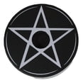 thumbnail image 4 of Set Of 4 Occult Wicca Witchcraft Pentagram Star Circle Spell Candle Holders, 4 of 10