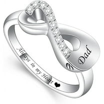 Infinity Mini Urn Ring Hold Loved Ones Ashes Cremation Urn Ring for Dad Women Finger Ring Memorial Jewelry Memorial Keepsake Locket for Human Ash-No.7