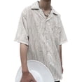 thumbnail image 3 of Camisa con cuello vuelto para hombre,Camisa de verano para hombre Camisa de verano para hombre de poliéster Camisa de gran tamaño para hombre diseñada para precisión, 3 of 8