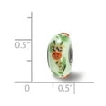 thumbnail image 4 of Fancy Bead White Sterling Silver Glass 14.53 mm 7.44 Reflections Hand Painted Giraffe, Green Bead, 4 of 4