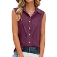 thumbnail image 2 of Womens Tank Tops Daily Casual Linen Shirts Sleeveless Shirts Tops Casual Blouses Loose Fit Shirt Tank Summer, 2 of 6