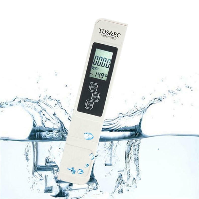 3 In 1 TDS EC PPM Multifunctional Water Quality Meter Tester Pen LCD Display 