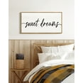 thumbnail image 3 of SHENIFY Sweet Dreams Sign Wall Decor Bed Bedroom Farmhouse Guest Room Wood Rustic over Bed Wall Art Hanging Decoration 8x16in Natural Framed, 3 of 5