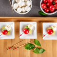 thumbnail image 3 of Restaurantware Mini Platos Cuadrados De 3 Pulgadas, 10 Platos Blancos Pequeños Cuadrados Para Aperitivos, Aptos Para Microondas, Aptos Para Horno, Platos Cuadrados De Porcelana Blanca Para Aperitivos,, 3 of 5