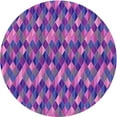 thumbnail image 1 of Ahgly Company Machine Washable Indoor Round Transitional Rich Lilac Purple Area Rugs, 8' Round, 1 of 7