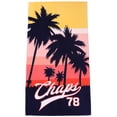 thumbnail image 1 of CHAPS Beach Towels Oversized Extra Large Cotton Velour Plush Premium Thick Soft Absorbent Skin Friendly - Plam Beach Tie-Dye Yellow - Size 35" x 66", 1 of 7