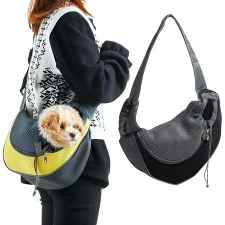 Hgudesign Pet Dog Sling Carrier Puppy Pet Slings Bag for Small Dogs s Satchel Carriers Mesh Hand Free with Adjustable Strap Doggie Crossbody for Outdoor Travel (Green  Small <5 lbs)