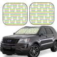 thumbnail image 6 of Kdxio Rainbow Rabbit Print 2-Piece Sun Shade Front Windshield - Foldable Car Front Window Sunshades for Most Sedans SUV Truck, 6 of 6