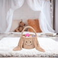 thumbnail image 4 of HuiXinOu Easter Egg Hunt Basket, Cute Bunny Design Basket with Plush Ears, Multi-Functional Storage Basket for Candy & Gifts, Festive Basket for Kids Easter Egg Hunting Activities, 4 of 5