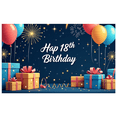 thumbnail image 2 of Happy 18th Birthday Banner Backdrop Party Supplies Photography Props Festive Background Birthday Decorations Celebration Scene Event Decor, 2 of 4