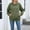 #099-Army Green, variant on Women Solid Basic Fleece Letter Loose Hoodie Sweatshirt Long Sleeve Kangaroo Pocket Drop Shoulder Pullovers Top