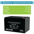thumbnail image 3 of 12V 12Ah REPLACEMENT BATTERY for APC SMART-UPS 1000 SUA1000, BP1001i, 3 of 6