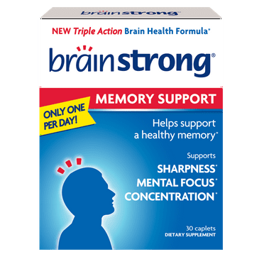 BrainStrong® Memory Support Dietary Supplement, Made with Ginkgo Biloba, 30 Count