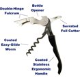 thumbnail image 2 of Txibi Corkscrew Wine Opener Set of 3,Professional Stainless Steel Three-in-One Bottle Openers, Corkscrews and Foil Cutters for Sommeliers, Waiters and Bartenders, 2 of 7