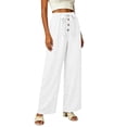 thumbnail image 7 of Wiyuqeen High Waist Paper Bag Pants Womens Tie Wide Leg Pant Lightweight Summer Linen Trousers with Pocket for Beach Travel Vacation Outfits, 7 of 7