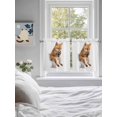 thumbnail image 3 of Funny Foxes 2 Panel Kitchen Curtains for Small Windows, Cute Art Fun Lovely Animals on Toilets Bathroom Tier Curtain, Short Window Treatment for Bedroom/Living Room 55"x36", 3 of 6