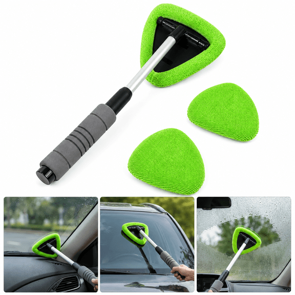 Car Windshield Cleaner Windshield Cleaner Tool Microfiber Windshield Wiper Fluid Tool with Extendable Handle