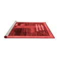 thumbnail image 2 of Ahgly Company Machine Washable Indoor Square Abstract Red Modern Area Rugs, 4' Square, 2 of 4