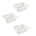 thumbnail image 2 of KAKOWELY 3pcs Refrigerator Fruit Vegetable Storage Box Drain Storage Crisper Container for Home Store Restaurant (White),8.27"X6.3"X3.15", 2 of 4