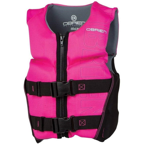 O'Brien Children's V Back Zip Closure Life Jacket, Neoprene Pink