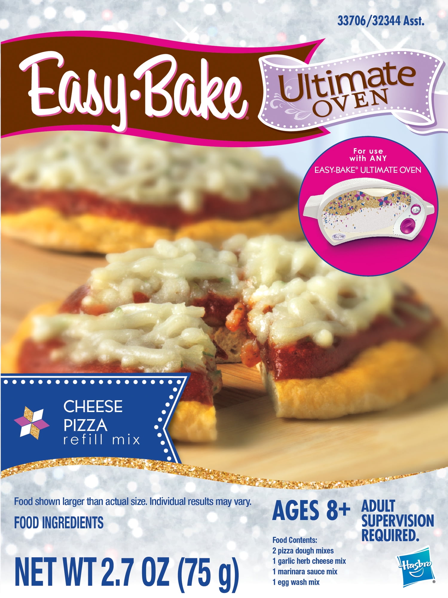 Makes 2 Pizzas NEW Easy Bake Ultimate Oven Cheese Pizza Refill Mix 