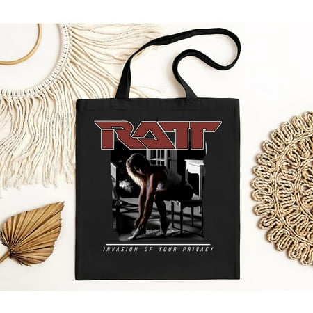 vintage Vtg Ratt Invasion Of Your Privacy Tote Bag Music Band Tote Bag Cotton All -TH18569