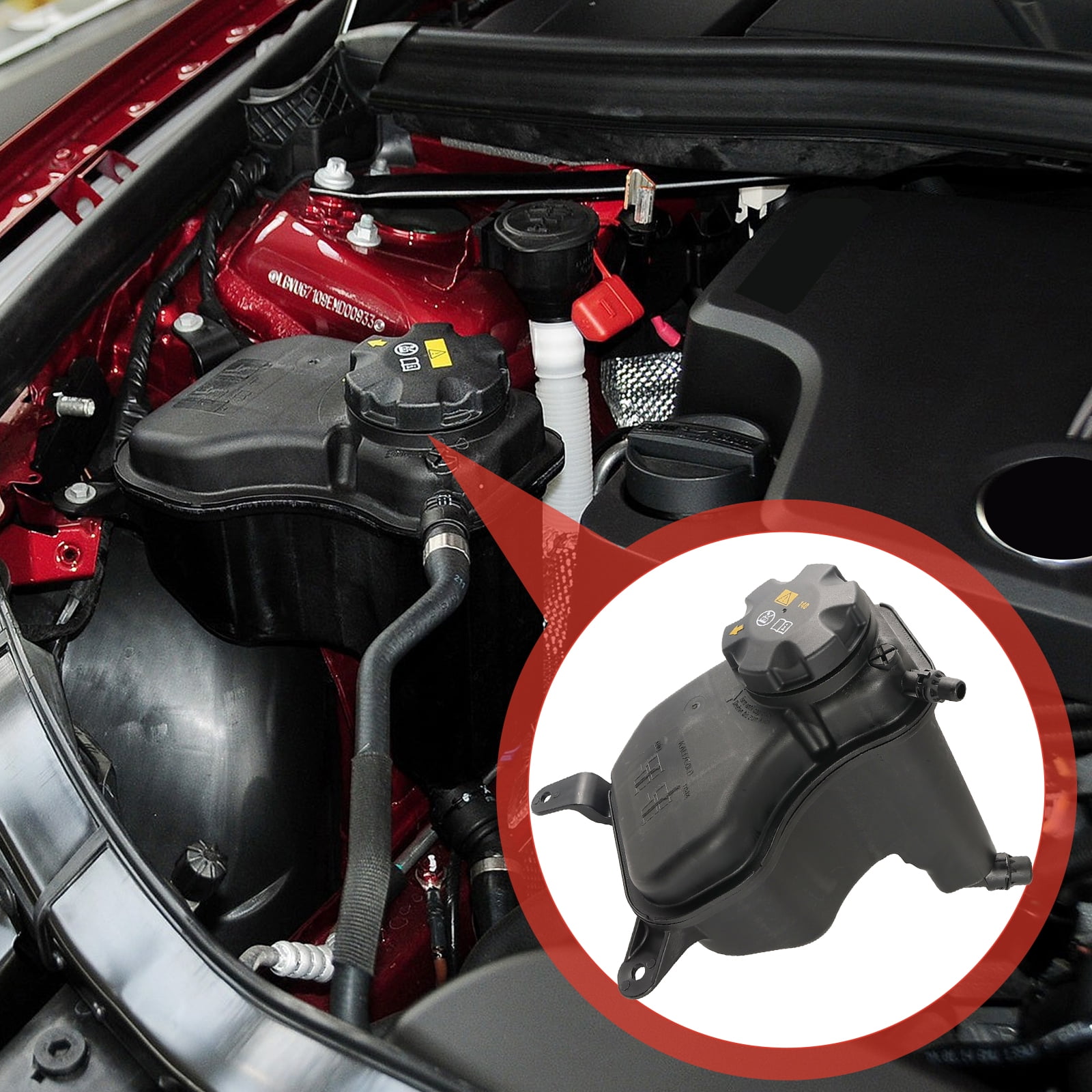 OEMASSIVE Coolant Reservoir Expansion Tank W/ Sensor Cap for BMW 128i 135i 325i 328i 335i