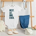 thumbnail image 3 of Best Lil Bro Ever Cute Little Brother Bodysuit Jumper Boys Infant Baby Brisco Brands 12M, 3 of 6