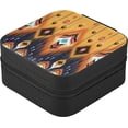 thumbnail image 3 of SKYSONIC Western Aztec Leather Jewelry Box,Portable Mini Jewelry Case Traveling Jewelry Organizer for Rings Necklaces Bracelets Earrings, 3 of 7