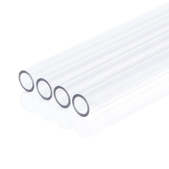 Alphacool Eisrohr PETG HardTube Rigid Tubing, 11mm ID / 14mm OD, 80cm, Clear, 4-pack